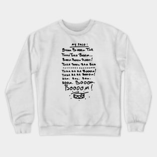 Cheat Sheet for Drummers Crewneck Sweatshirt